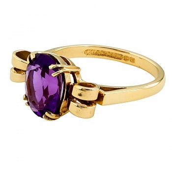 9ct gold Amethyst Ring size O